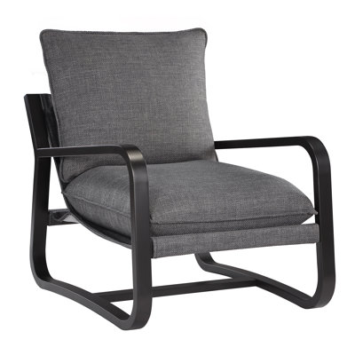 Fauteuil de chambre confortable avec structure en métal élégante pour la décoration intérieure