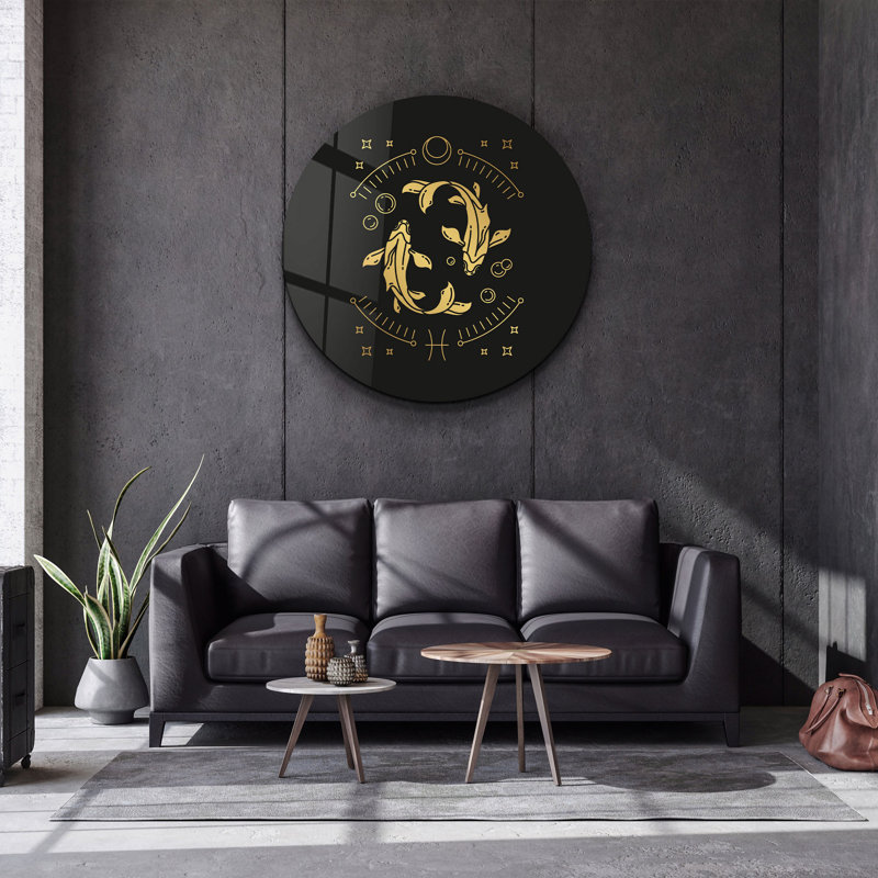 Superbe peinture murale en verre trempé 23,6 po x 23,6 po | 100% verre trempé d'une épaisseur de 0,16 pouce, imprimé UV pour des couleurs éclatantes | Parfait pour la décoration intérieure, le salon et les espaces de bureau, design durable et élégant