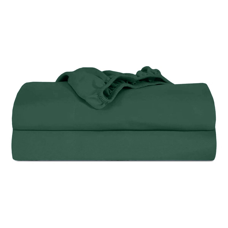 Ultra Soft 200 Thread Count Microfiber Fitted Sheet, Double (4'6), Emerald