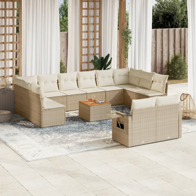 Ensemble de canapé de jardin Vidaxl beige