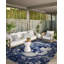 Tapis décoratif moderne à motif éléphant bleu Paris-249846847