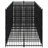 Vidaxl Dog Kennel Black Powder-Coated Steel Large Durable Dog Kennel