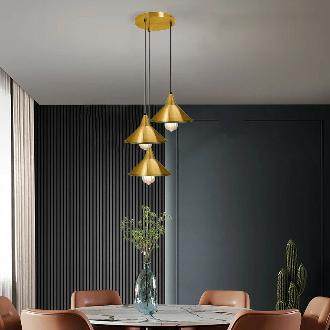 Rosenthal 3-Light Cluster Cone Pendant