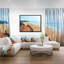 «Tranquil Coastline with Waves», reproduction de photo sur toile tendue encadrée-26684559