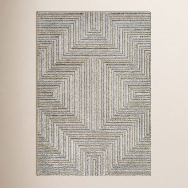 Balsham Light Slate/Gray Area Rug, Rectangle 2' x 3'