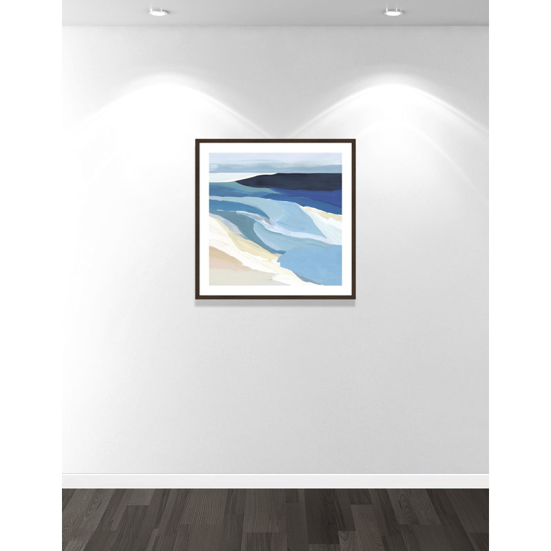 Graham Lake I by Isabelle Z, Walnut Wood Framed Paper, 33.25" H x 33.25" W x 0.75" D