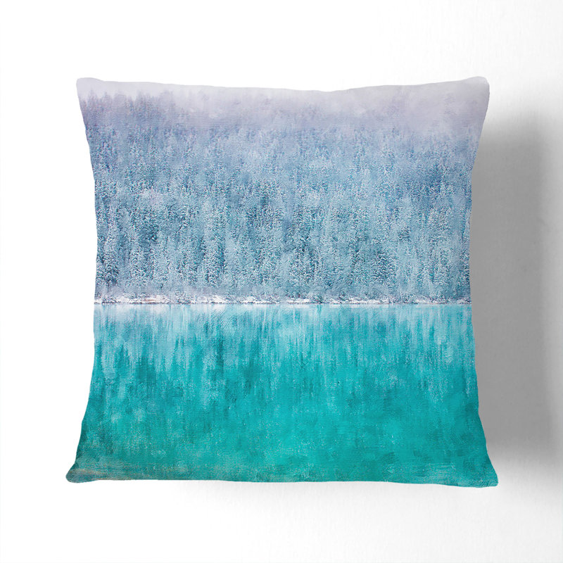 Sketch of Lake Louise Cushion with Filling, Stone, 55cm H x 55cm W x 20cm D