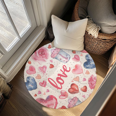 Love Letter Symbols Braided Rug