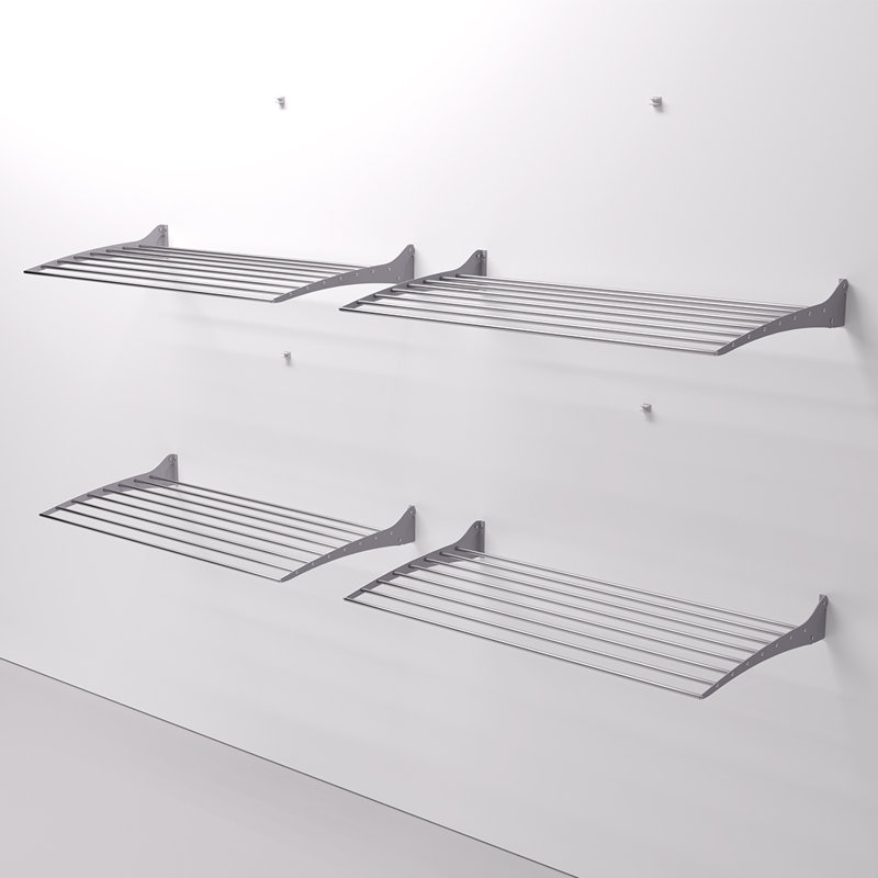 Foldable Wall-Mounted Drying Rack, 100cm H x 38cm W x 17cm D
