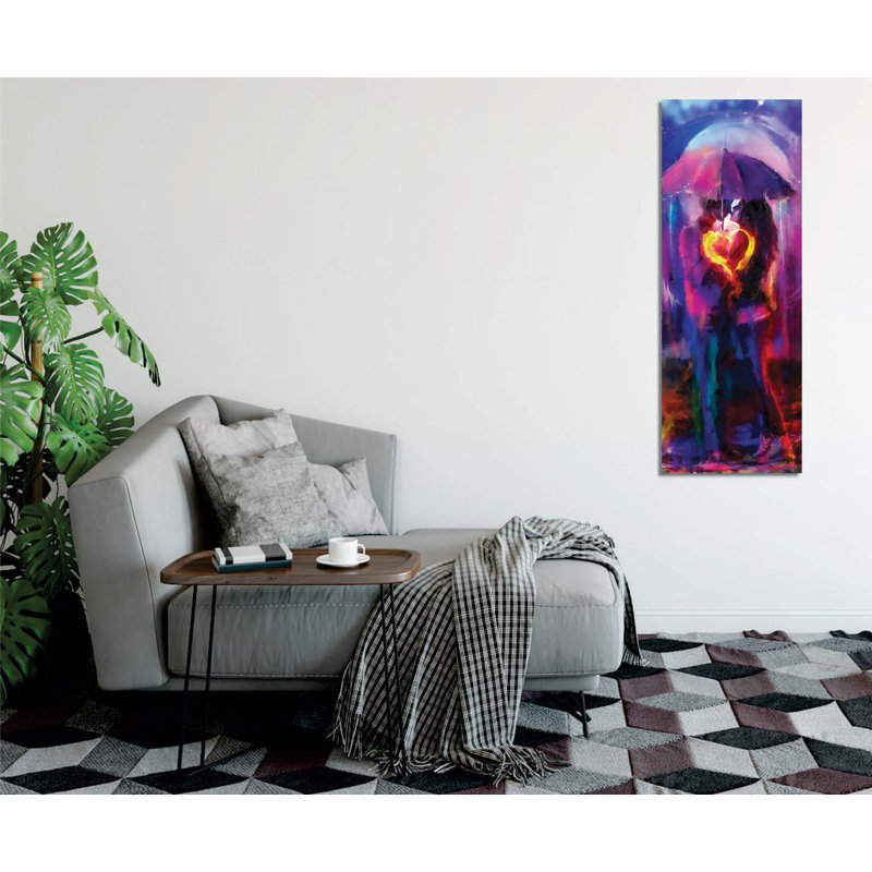 Superbe peinture sur toile décorative, 11,8 po x 31,5 po | 50% coton / 50% polyester, impression numérique | Cadre en bois: 0,8 x 1,2 pouces | Parfait pour la décoration intérieure, le salon ou le bureau, les couleurs vives et le design moderne