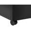 Classeur, mobile à roulettes, tiroirs de rangement, support pour imprimante, bureau, bureau, stratifié noir, contemporain, moderne