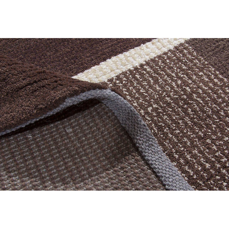 Scandinavian Hand Knotted Wool Geometric Area Rug, Rectangle 9' x 12'