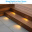 Spot encastré basse tension de 1 po pour terrasse, ouverture ronde plate, 12-24 V CA/CC, en acier inoxydable, étanche IP67, blanc chaud 3000 K.-136260595
