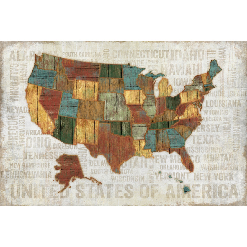 « united states », impression sur toile tendue