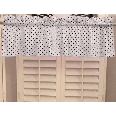 Cantonnière sur mesure en mélange de coton à pois 58 po Garaitz