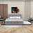 Markeon Queen Size 2 Drawers Upholstered Platform Bed with Twin XL Size Trundle-859263076