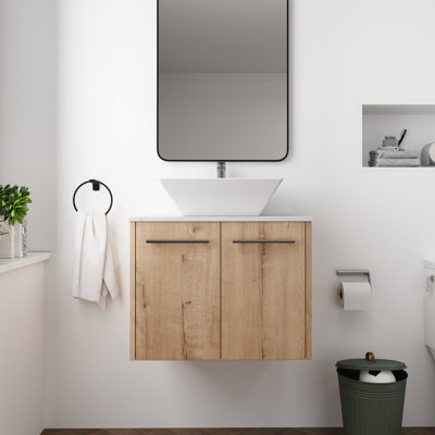 Renelsa 23.64'' Single Bathroom Vanity with Ceramic Top
