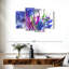 Ensemble de 4 fleurs abstraites sur toile-204860202