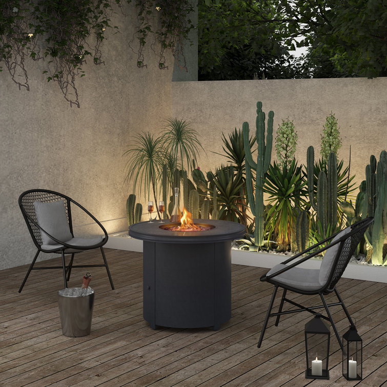 Canora Grey Artee Aluminum Propane Fire Pit Table | Wayfair