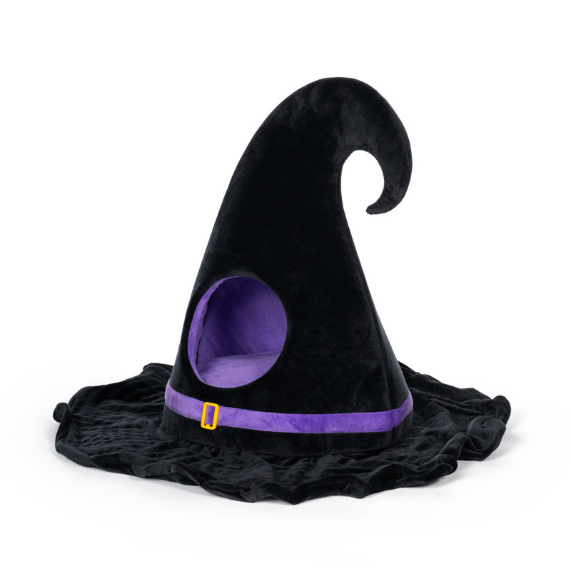 Hazel's Haunted Witch Hat Hideaway Halloween Pet Bed