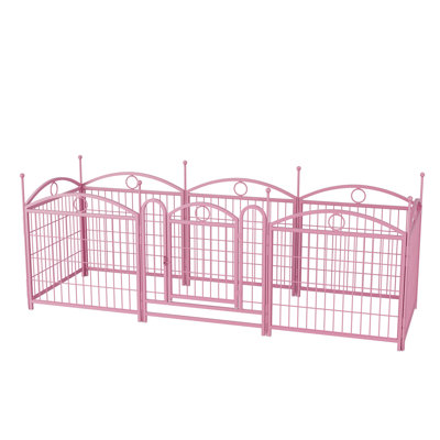 Parc pour chien 8 pouces intérieur 8 panneaux enclos en métal pour animal de compagnie clôture extérieure pour chien avec enclos, enclos pour chien robuste pour grands et petits chiens