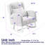 Chaise berçante surdimensionnée en peluche avec dossier haut et poches latérales-1319212956