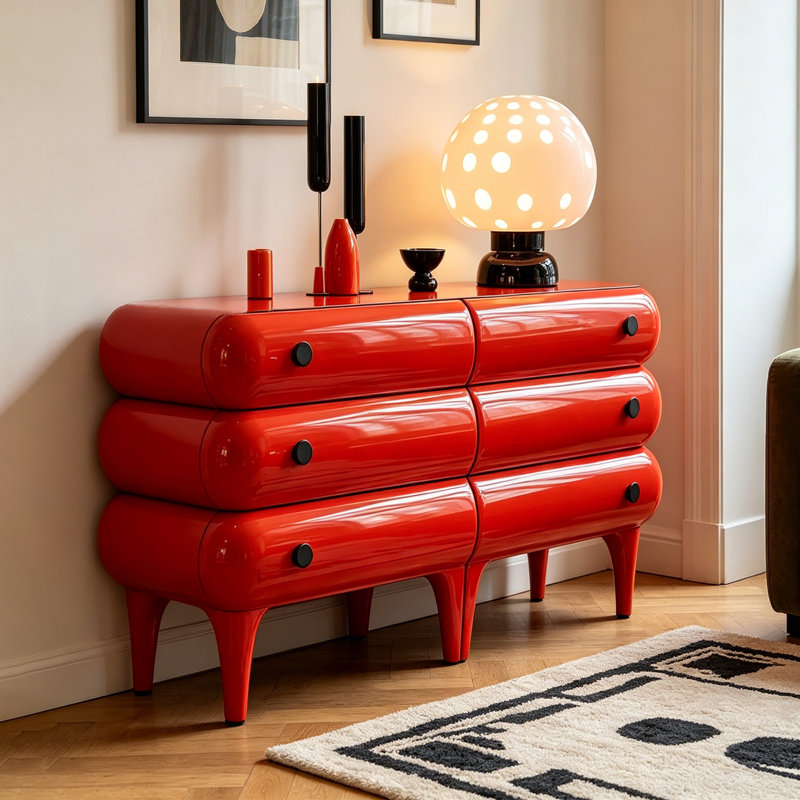 Creative Art Red Drawer Sideboard