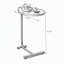 Table d'appoint brune en forme de C