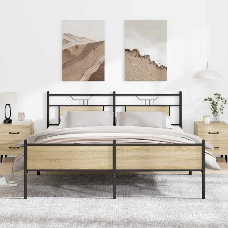Bed Frame, European Kingsize (160 x 200cm), Sonoma Oak