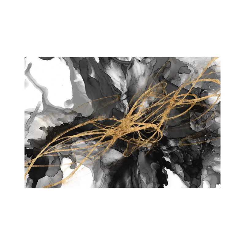 «Golden Vortex I» par Jennifer Goldberger - reproduction, Toile tendue, H 8 po x l 12 po x P 0,75 po