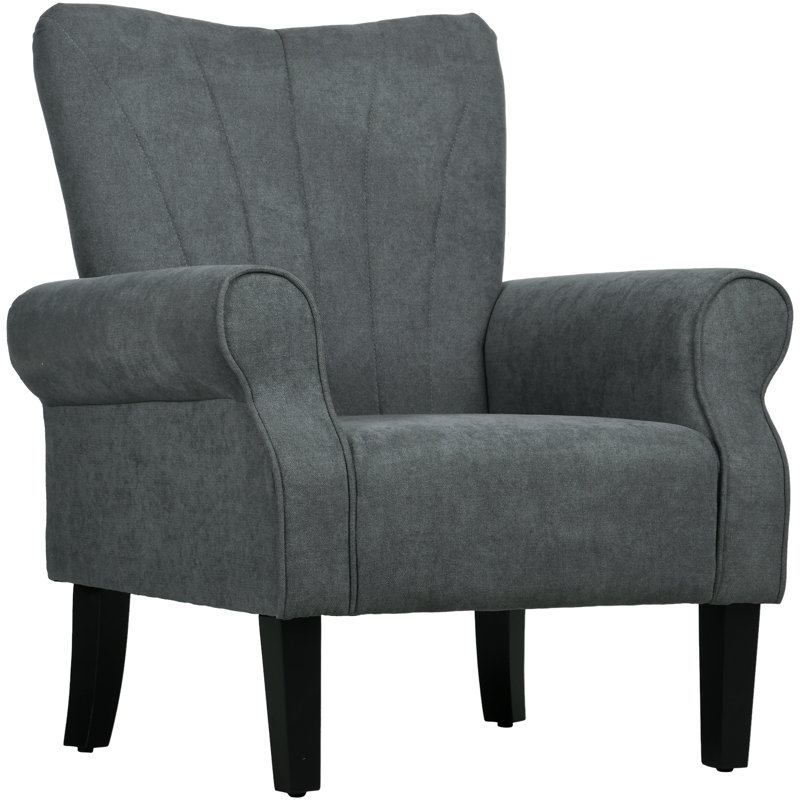 Allianah Upholstered Armchair, Grey