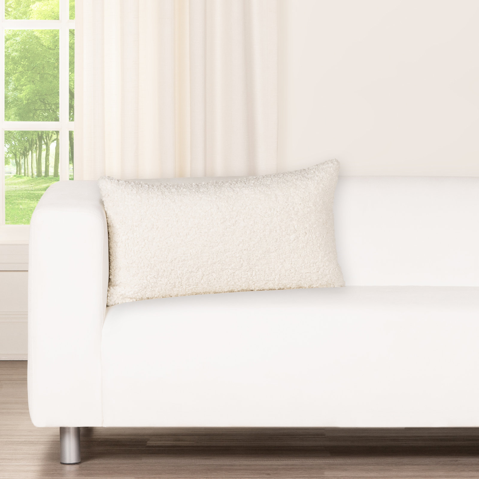 Tiffany Honey 20" x 20" Throw Pillow, Ivory, Polyester, 
Rectangle 14"H x 26"W