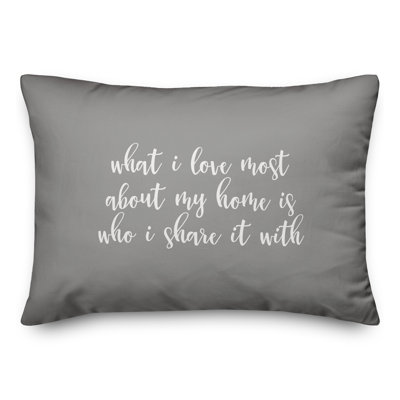  Coussin décoratif What I Love Most About My Home