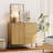 31.5" Modern Wood Reeded Dresser With Doors, Minimalist Dresser Organizer Storage Cabinet For Bedroom,Living Room, Entryway-518813374