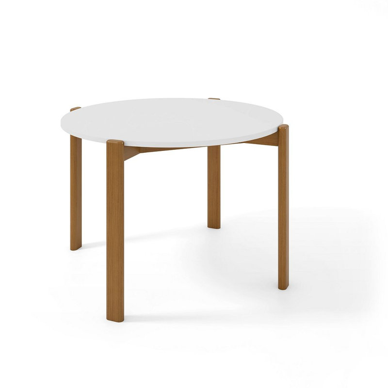 Table de salle à manger Gales, Blanc mat