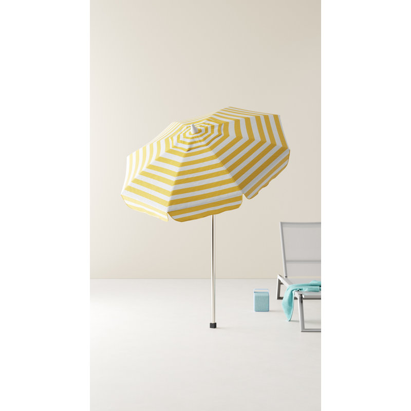 Parasol de plage italien 6 pi, Jaune / blanc