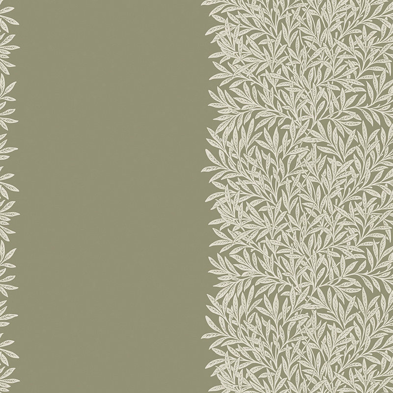 William Morris at Home Willow Stripe Sage Wallpaper
