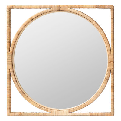 Breanainn Bali & Pari Bayan Japandi Natural Rattan Wall Mirror