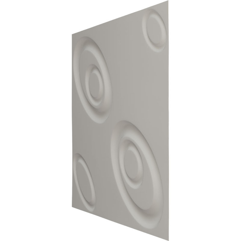 L 19 5/8 po x H 19 5/8 po Panneau mural décoratif 3D EnduraWall Maria, chrome brillant (couvre 2,67 pieds carrés)