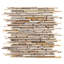 Fossil 12x12 Cracked Joint Tumbled Petrified Stone Mosaic Tile