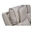 Causeuse inclinable électrique Aire en cuir blanc transformateur de 74 po de Jazmina avec appui-tête électrique, haut-parleurs Bluetooth, lumières DEL, ports USB et USB-C, rangement et porte-gobelets-1273849433