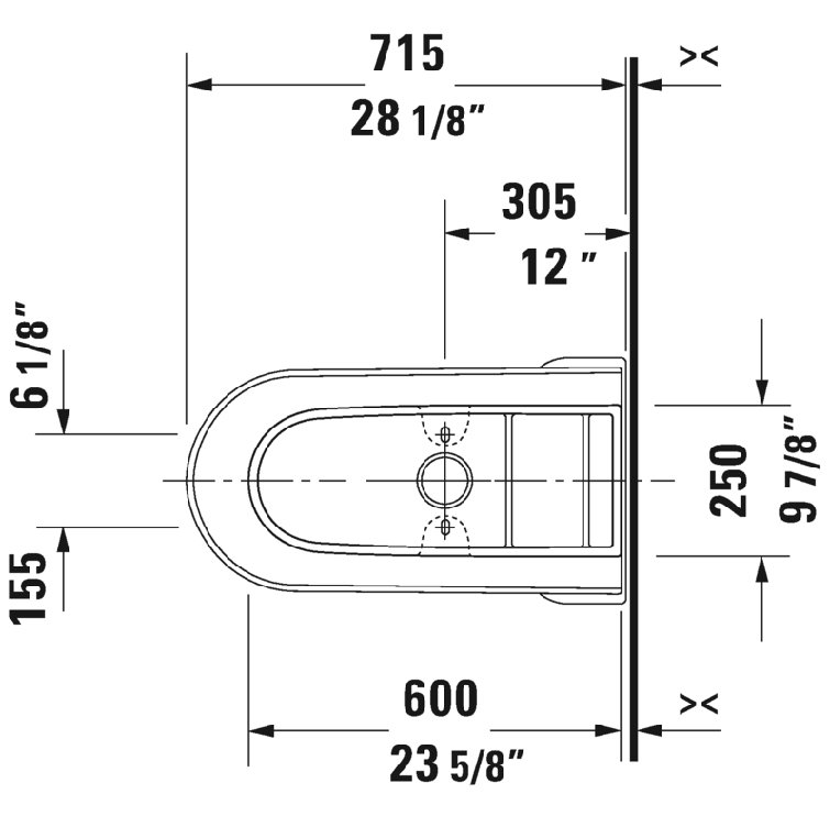 Toilette allongée une pièce Darling New 1,28 GPF (siège non inclus)