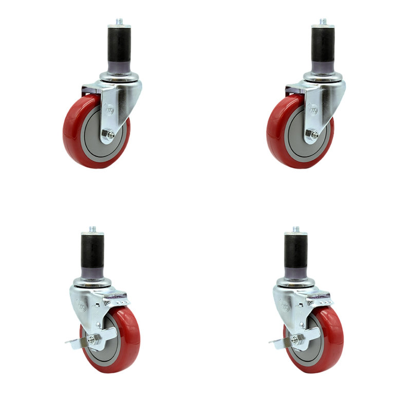 4-Piece Polyurethane Caster Set