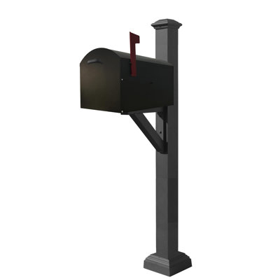 Westhaven System With Whitney Mailbox, Square Collar & Pyramid Finial In Black