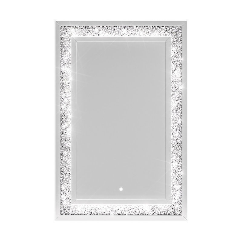 LED Diamond Wall Mirror, Diamond Mirror for Home Decor, Dimming & 3 Color Modes, 26" x 40"