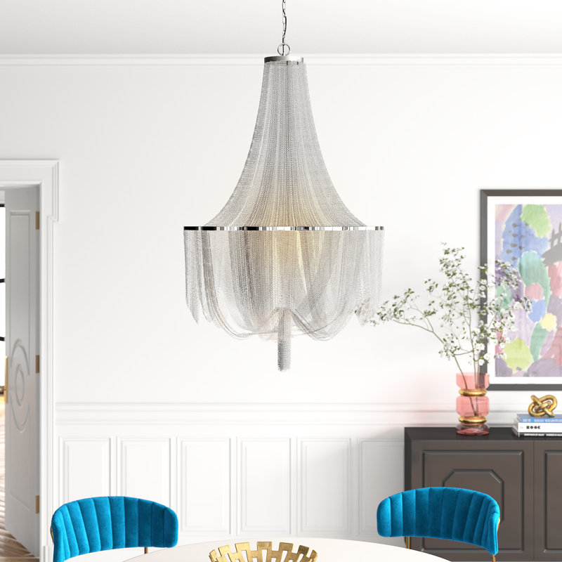 Brenda 10 - Light Dimmable Empire Chandelier, 55" H x 34" W x 34" D, 14 Lights