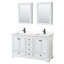 Meuble-lavabo double autoportant Deborah avec plateau en quartz-98162212-98162213-98170086