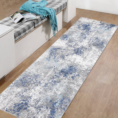 Tapis bleu / gris Metis