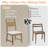 Zebulon 5-piece Solid Wood Dining Set With Round Table And Upholstered Chairs, Farmhouse Style, Natural Oak Finish