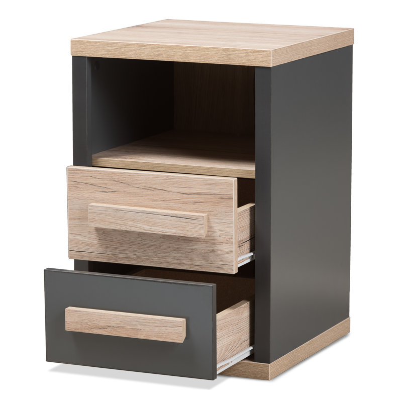 Xzavier 2 Drawer Nightstand